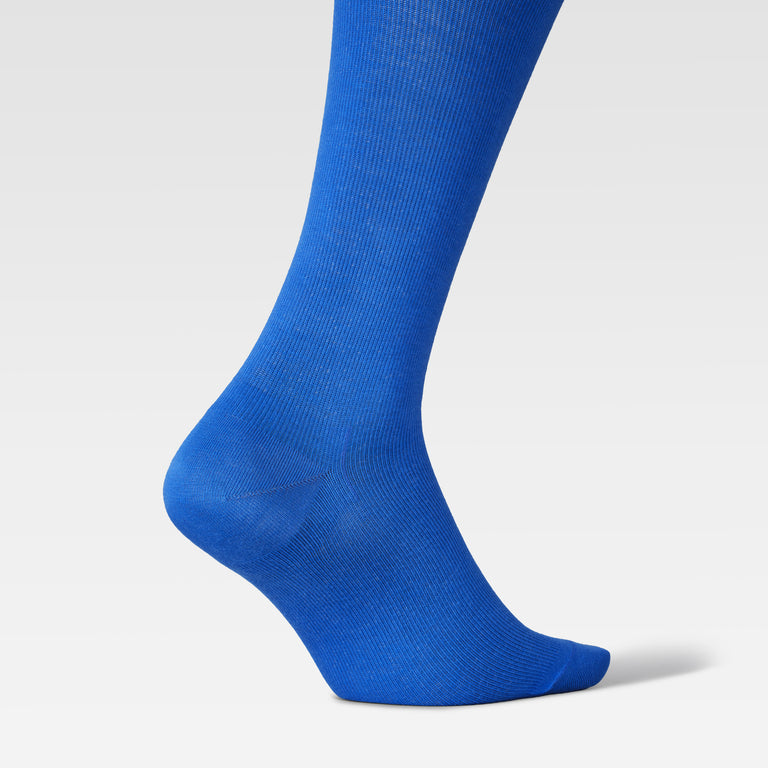 Cotton Everyday Socks Men Bright Blue/White