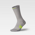Cycling Mid-Calf Socks Men Silver/Yellow
