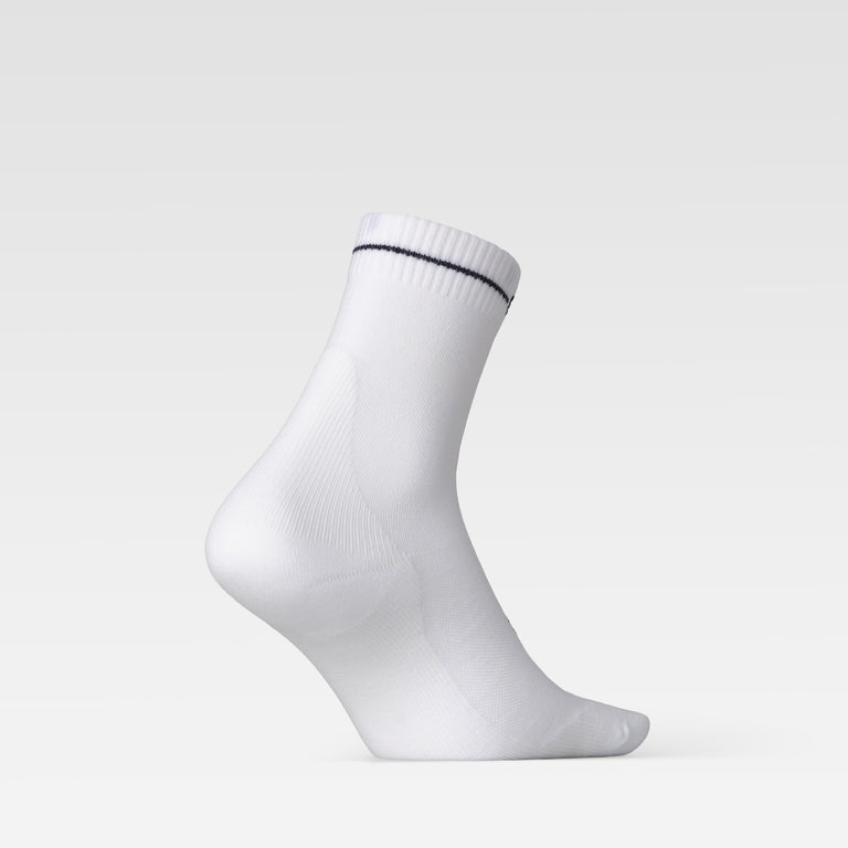 Merino Hiking Ankle Socks Women White/Navy