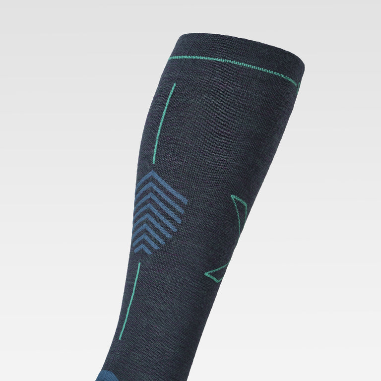 Merino Hiking Socks Men Teal/Light Green