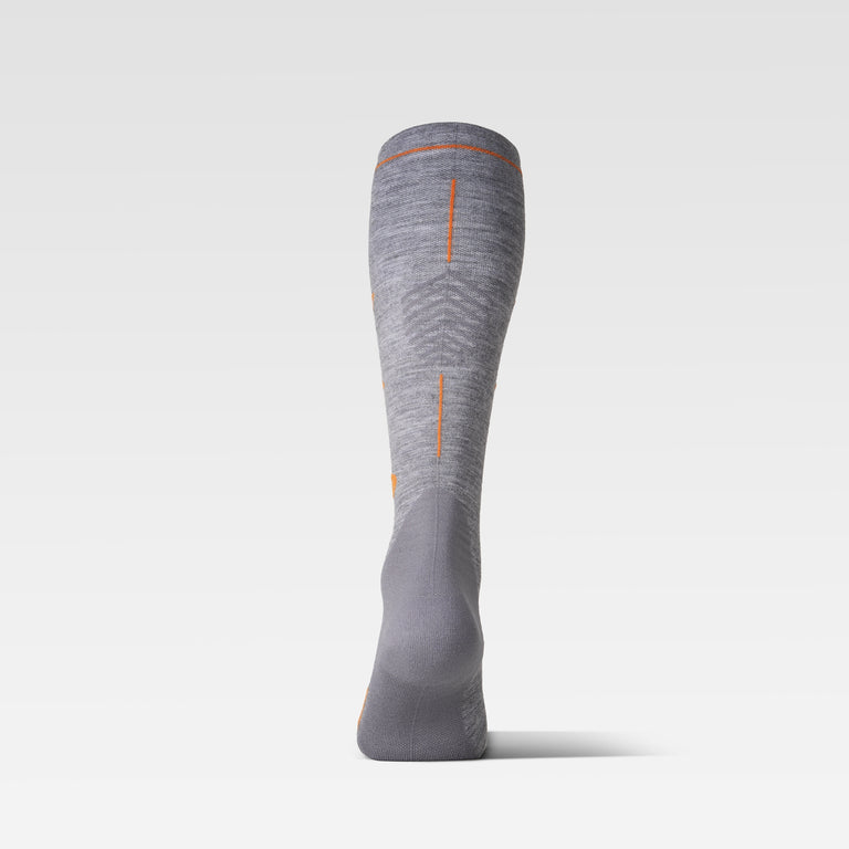Merino Hiking Socks Women Mid Grey/Orange