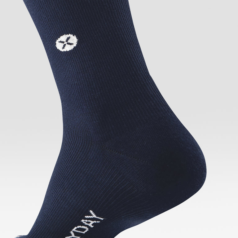 Cotton Everyday Ankle Socks Men Navy/White
