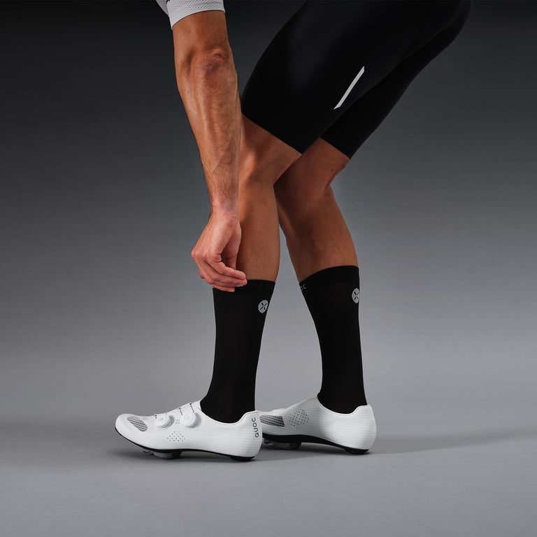 Cycling Mid-Calf Socks Men Black/White