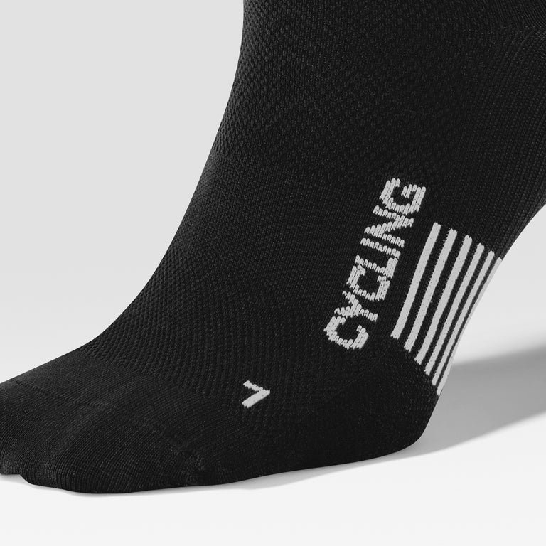 Cycling Mid-Calf Socks Men Black/White