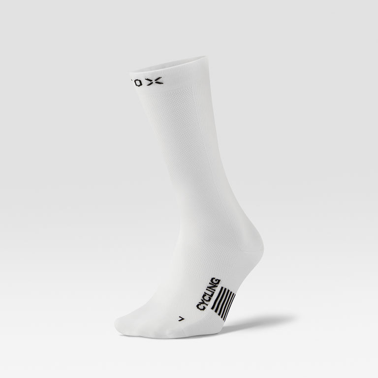 Cycling Mid-Calf Socks Men White/Black
