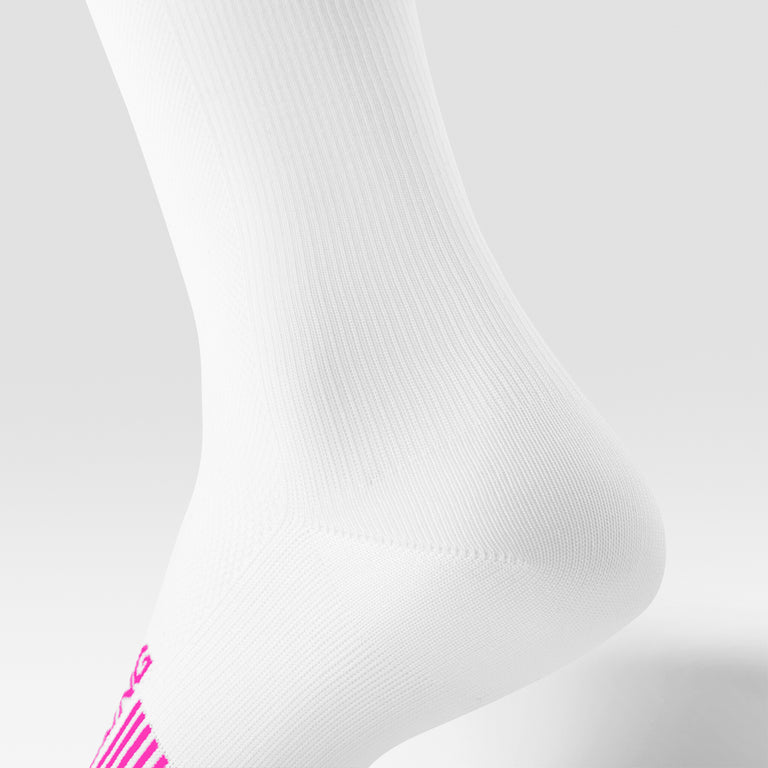 Cycling Mid-Calf Socks Men White/Pink