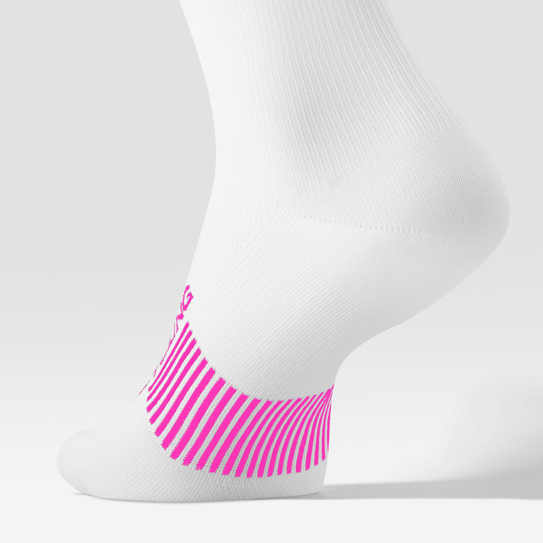 Cycling Mid-Calf Socks Men White/Pink