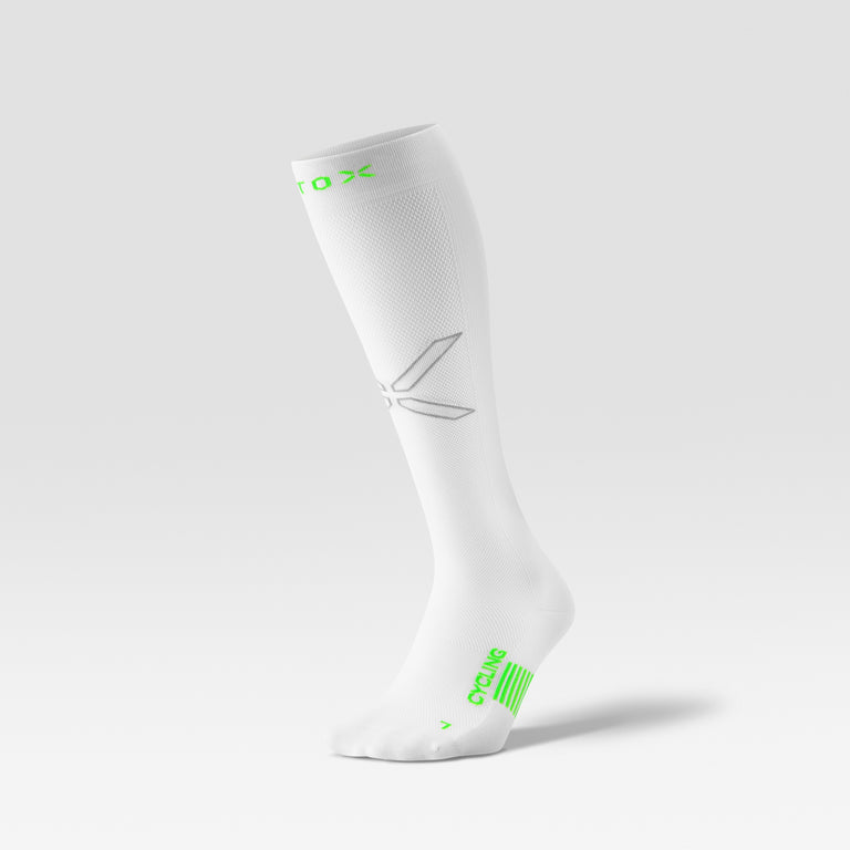 Cycling Socks Men White/Green