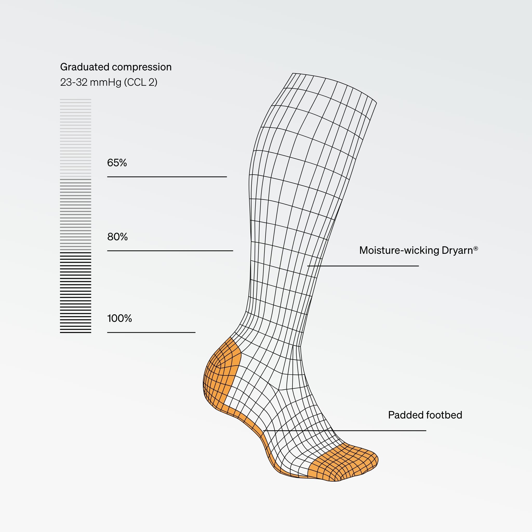 Sports Socks Men Black/Light Grey