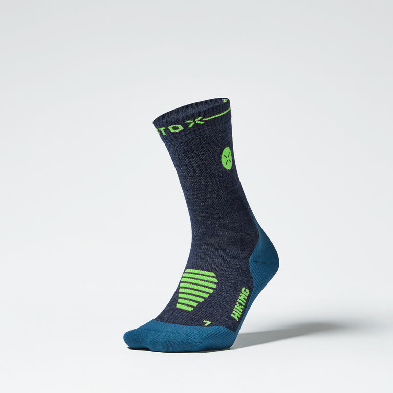 Merino Hiking Ankle Socks Men Dark Blue/Green