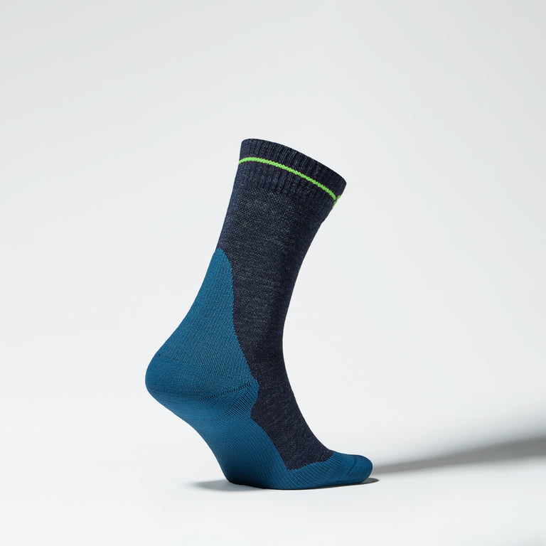 Merino Hiking Ankle Socks Men Dark Blue/Green
