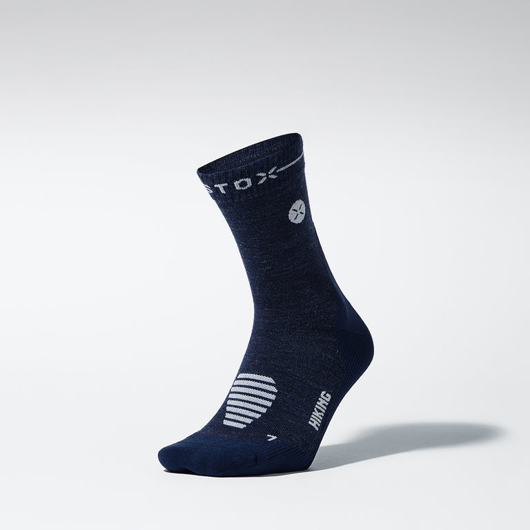 Merino Hiking Ankle Socks Men Blue/Light Grey