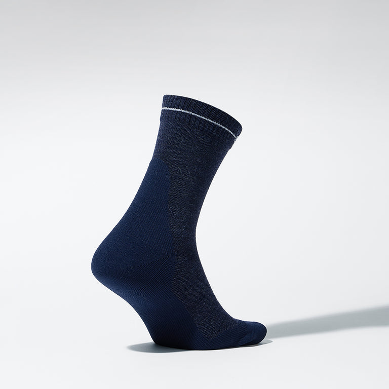 Merino Hiking Ankle Socks Men Blue/Light Grey