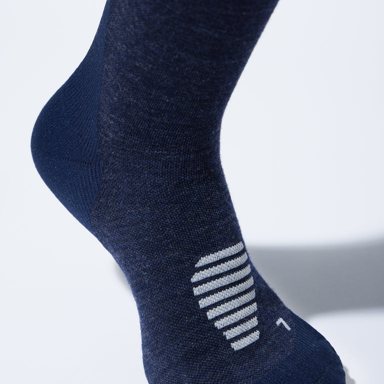Merino Hiking Ankle Socks Men Blue/Light Grey