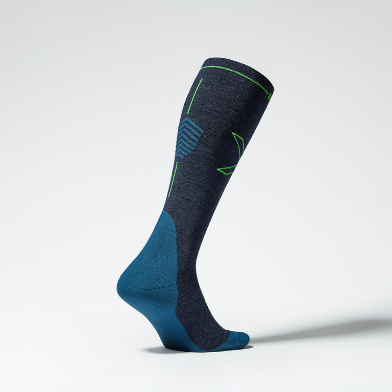 Merino Hiking Socks Men Dark Blue/Green