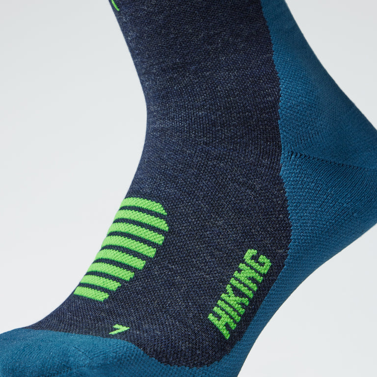 Merino Hiking Socks Men Dark Blue/Green