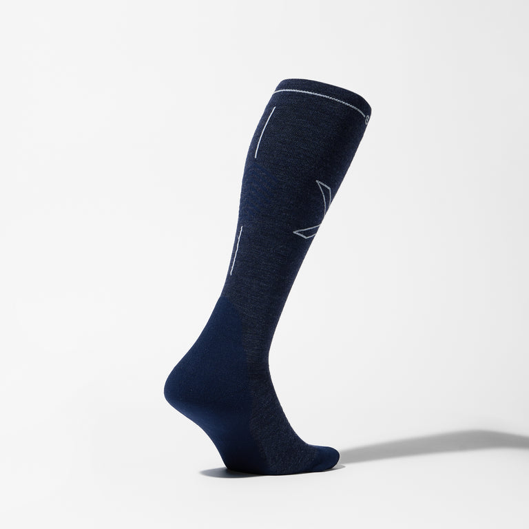 Merino Hiking Socks Men Blue/Light Grey