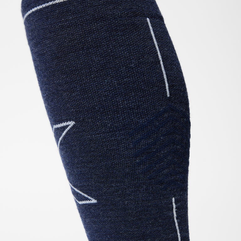 Merino Hiking Socks Men Blue/Light Grey