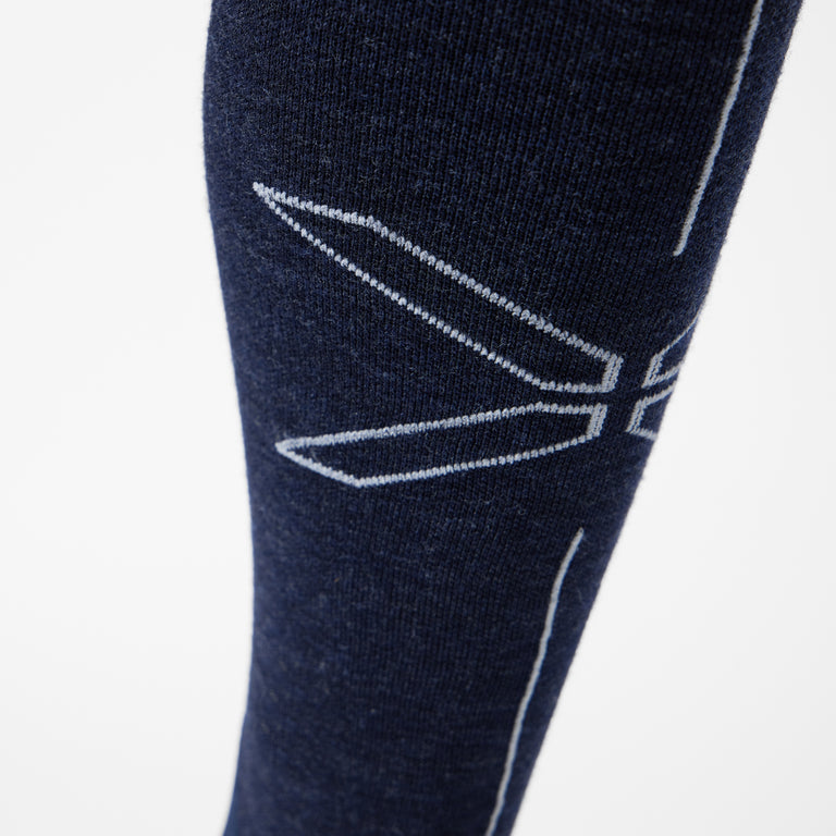 Merino Hiking Socks Men Blue/Light Grey
