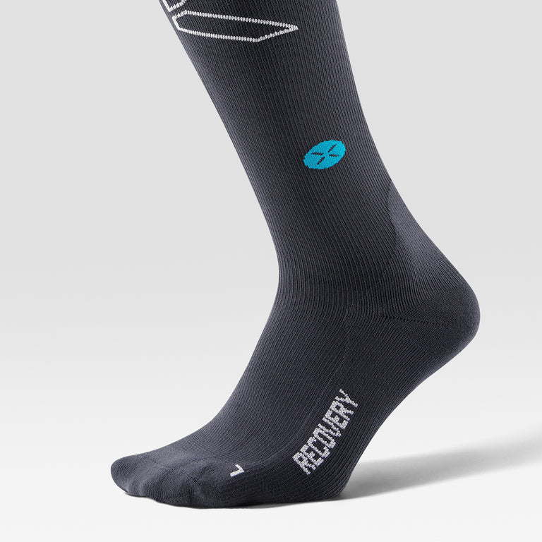 Recovery Socks Men Charcoal/Bright Blue