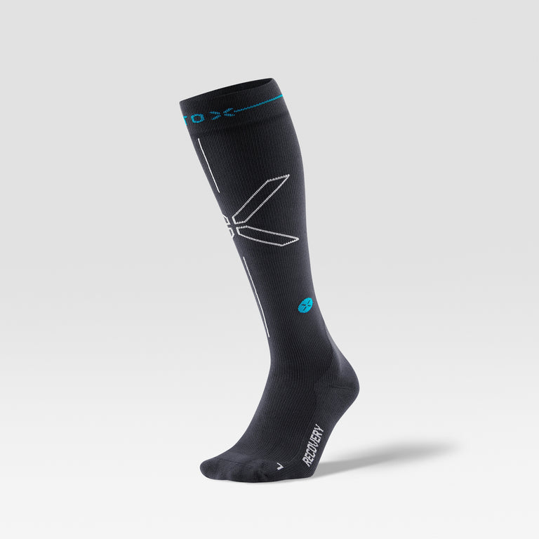 Recovery Socks Men Charcoal/Bright Blue