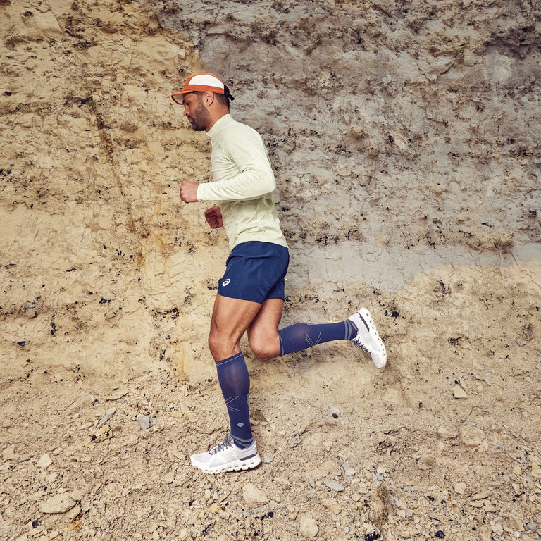 Running Socks Men Blue/Grey