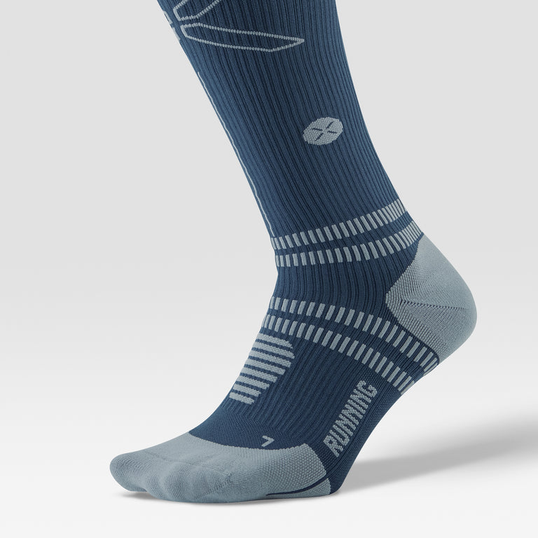 Running Socks Men Blue/Grey