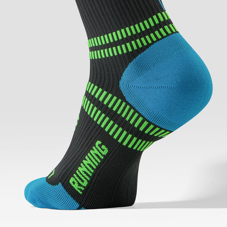 Running Socks Men Dark Blue/Yellow