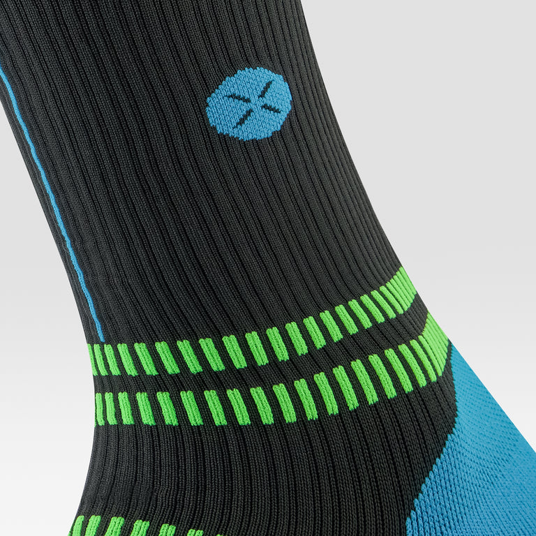 Running Socks Men Dark Blue/Yellow