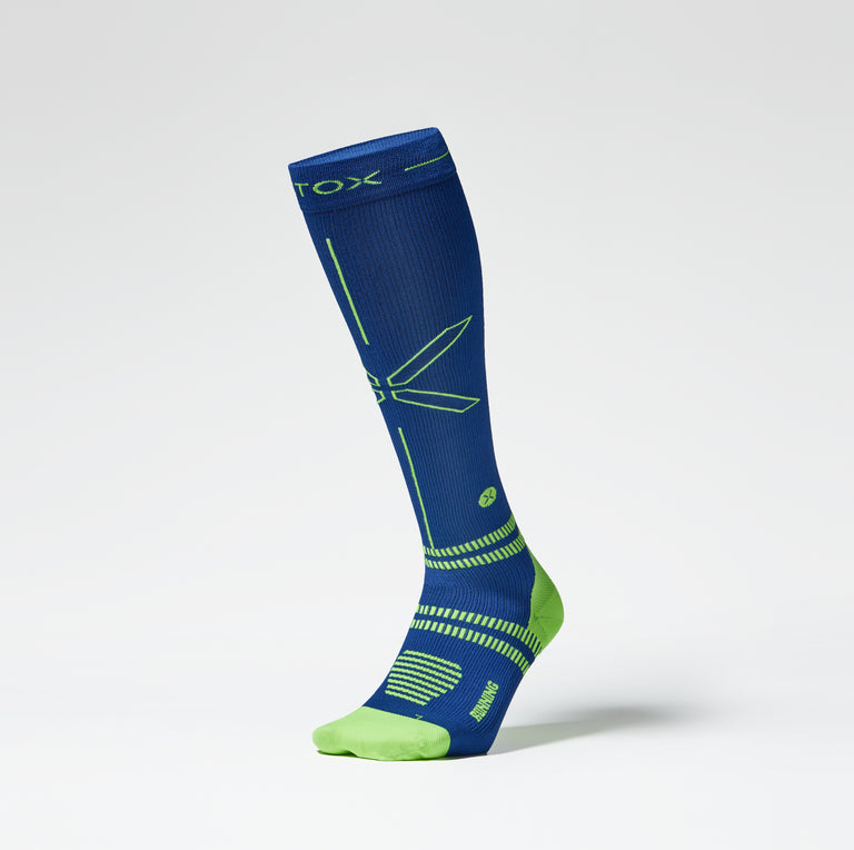 Running Socks Men Dark Blue/Yellow
