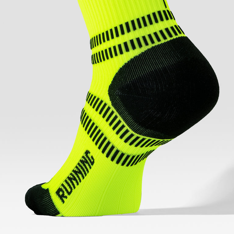 Running Socks Men Neon Green/Black