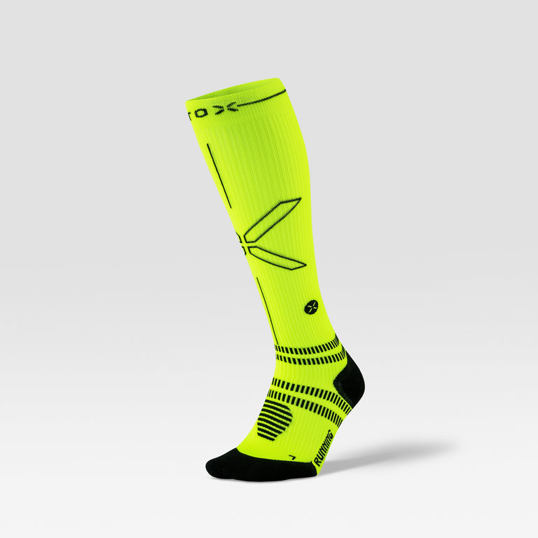 Running Socks Men Neon Green/Black