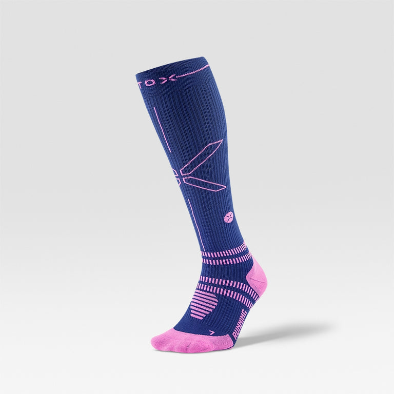 Running Socks Women Dark Blue/Pink