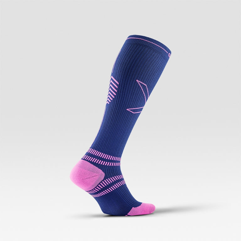 Running Socks Women Dark Blue/Pink