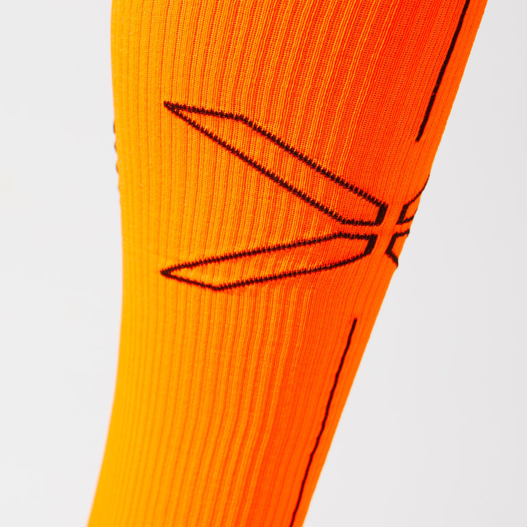 Running Socks Men Orange/Black