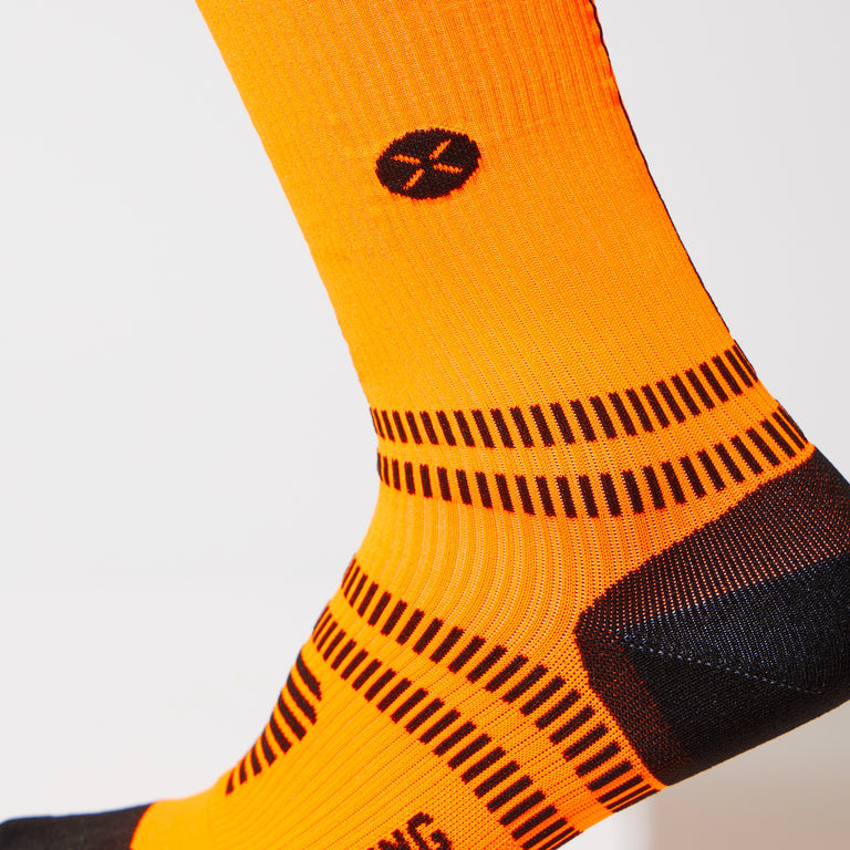 Running Socks Men Orange/Black