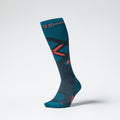 Merino Skiing Socks Men Teal/Red