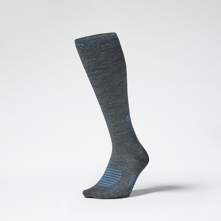 Merino Travel Socks Men Grey/Blue