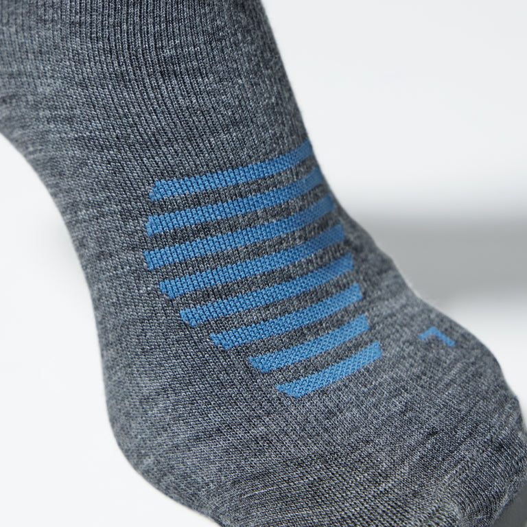 Merino Travel Socks Men Grey/Blue