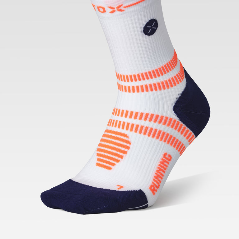 Running Ankle Socks Men White/Orange
