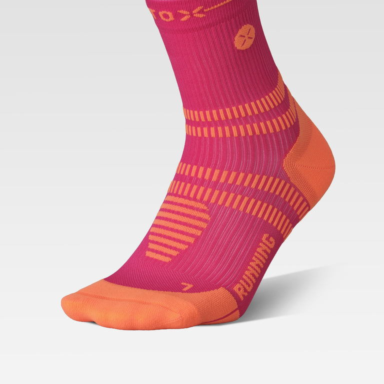 Running Ankle Socks Women Pink/Orange