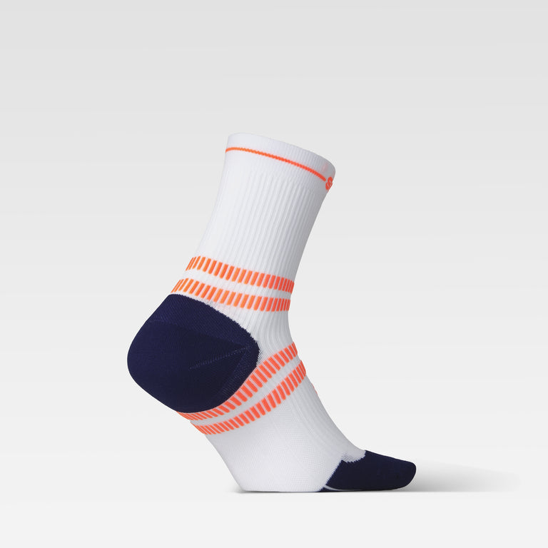 Running Ankle Socks Women White/Orange