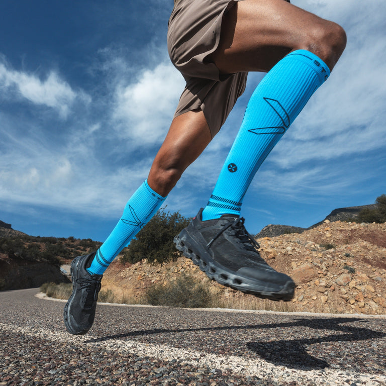 Running Socks Men Blue / Black