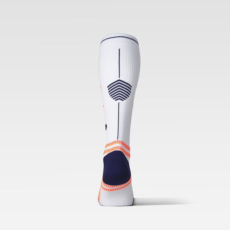 Running Socks Men White/Orange