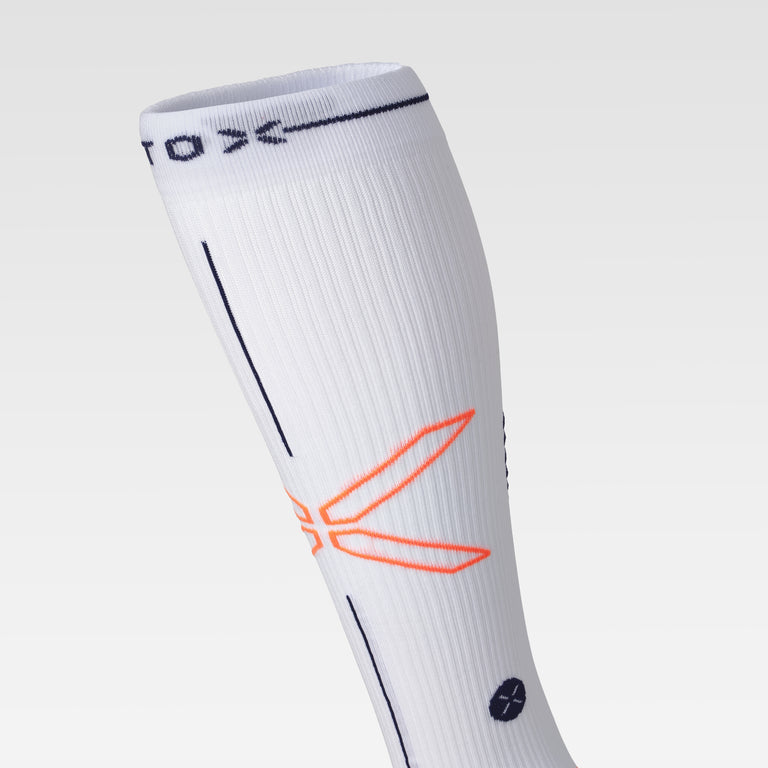 Running Socks Men White/Orange