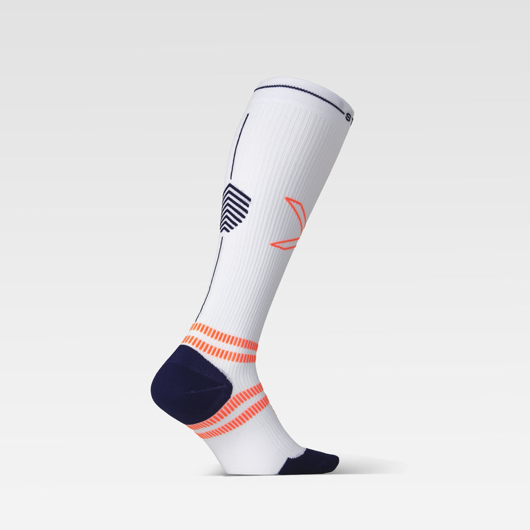 Running Socks Men White/Orange