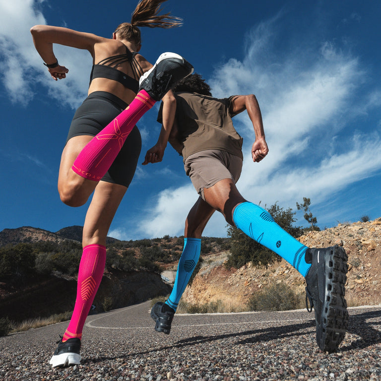 Running Socks Women White/Bordeaux