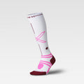 Running Socks Women White/Bordeaux