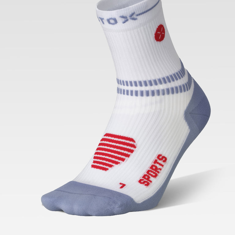 Sports Ankle Socks Women White/Blue