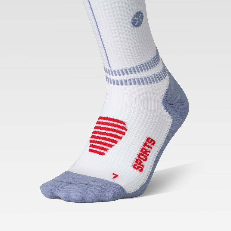 Sports Socks Women White/Blue